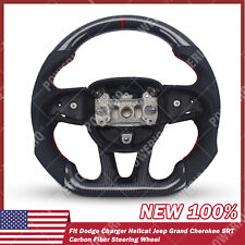 Fit Dodge Charger Hellcat Jeep Grand Cherokee SRT Carbon Fiber Steering Wheel us picture