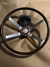 1964 Pontiac GTO Steering Wheel Four Spoke Wood Grain Rim & Original Odometer picture