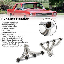 Stainless Hugger Exhaust Headers Fit Ford Short Block Windsor 289 302 351 picture