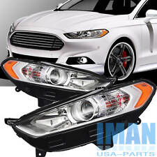 Halogen Front Headlight Headlamps Light Lamp Pair Set For Ford Fusion 2013-2016 picture
