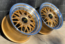ESM-004M GOLD Wheels Rims 18x11 18x8.5 5x130 Porsche 996 Carrera C2 GT3 911 picture