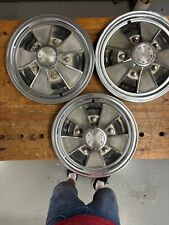 Ford Mustang Galaxie Fairlane Mag Wheel Hubcaps 15 Inch 1968 1969 1970 1971 picture