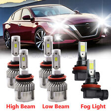 For 2007-2018 Nissan Altima Combo LED Headlight High/Low + Fog Light Bulbs kit picture