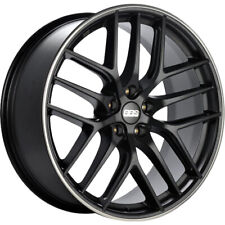BBS CCR 19x8 ET 45 5x120 HB 82 Satin Black w/ Polished Outer Lip Ring Wheel/Rim picture