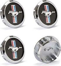 4PCS Running Horse Tri-bar Fit Mustang Wheel Center Hub Caps 68mm/2.68inch picture