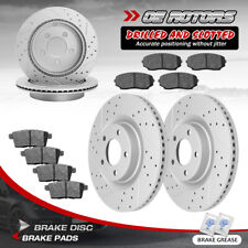 Front Rear Brake Rotors+ Brakes Pads Ford Edge MKX AWD DRILLED Rotor Brake Pad picture