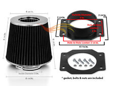 BLACK Mass Air Flow Sensor Intake MAF Adapter +Filter For 90-93 300ZX 3.0 V6 picture