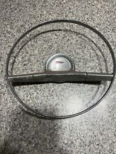 OEM Steering Wheel Chrome Horn Ring Emblem 1957 Chevy 210 Two Ten Bel Air Nomad picture