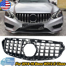 Chrome+Black GT Style Front Grille Grille For 2014-2016 Mercedes W212 E300 E350 picture