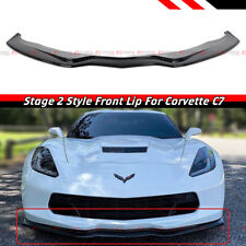 For 14-19 Corvette C7 Z06 STG 2 Gloss Blk Front Bumper Lip Chin Spoiler Splitter picture