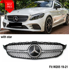 Front Grille Grill 3D Star For Mercedes W205 C180 C200 C250 C400 2019 2020 2021 picture
