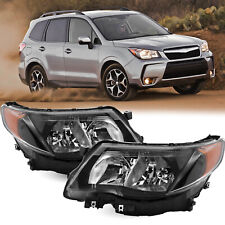 For 2009-2013 Subaru Forester Halogen Black Housing Headlights Headlamps 09-13 picture
