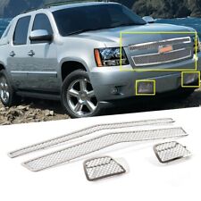 Stainless Polished Mesh Grille Fits 2007-2014 Chevy Tahoe/Avalanche/Suburban picture