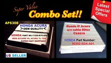 Engine & Cabin Air Filter For  HONDA ACCORD CROSSTOUR V6 & ACURA TL TSX CA10468 picture