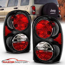 2002-2005 Replacement Black Tail Light Pair (Set) for Jeep Liberty Left + Right picture
