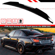 FOR 04-10 BMW E60 525i 530i M5 GLOSS BLACK PSM STYLE HIGHKICK TRUNK SPOILER WING picture