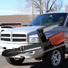 RED 94-01 Dodge Ram 1500 V8 5.2L/5.9L Heat Shield Cold Air Intake + Filter picture