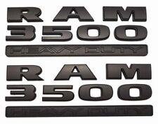 2x OEM HEAVY DUTY Emblem RAM3500 Badges 3D for RAM 3500 Genuine Matte Black picture
