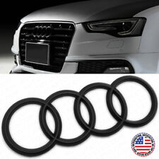 08-20 A3 S3 A4 S4 A5 S5 RS Matte Black Front Grille Sign Rings Badge Logo Emblem picture