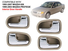 For 95 - 03 Protege Mazda 626 Inner Door Handle Set of 4 Front and Rear Beige picture