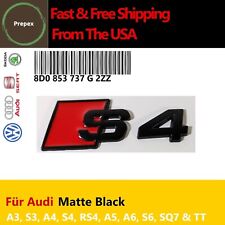 Audi S4 Emblem Matte Black 3D Rear Trunk Lid Badge S Line Logo Nameplate A4 picture