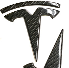 For Tesla Carbon Fiber style Front Emblem for Model 3 & Model Y New picture
