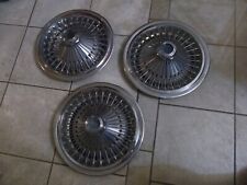 75 - 79 Chrysler Cordoba 15 inch Wire Spoke Hubcaps Wheel Covers OEM (3 Pieces) picture