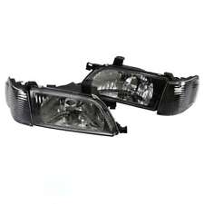 Headlights Black Factory Style Pair Left Right For Toyota Tercel 1995-1999 picture