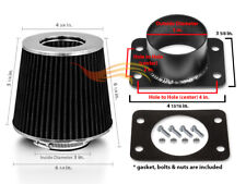 BLACK Cone Dry Filter + AIR INTAKE MAF Adapter Kit For LEXUS 92-95 SC400 4.0L V8 picture