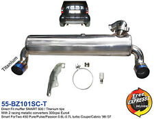 Exhaust Muffler duplex with titanium tips for SMART ForTwo 450 0.6L-0.7L Turbo picture