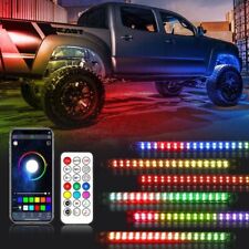 RGB Chase Color LED Underglow Light Music bluetooth Remote Strip for Jeep Ford picture