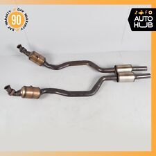 Mercedes R230 SL550 Engine Left & Right Side Exhaust Downpipe Resonator Set OEM picture