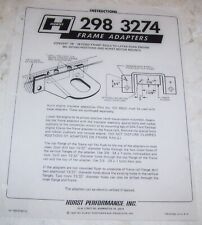 HURST   FRAME ADAPTER INSTRUCTIONS-1928 TO 1932 1933  1934 FORD A28 picture