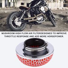Universal 100mm Inlet Mushroom RacingHigh Flow Air Filter Intake Red Microfoam picture
