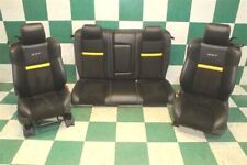 08-14 Challenger SRT-8 Black Yellow Stripe Leather Suede Buckets Seats Backseat picture