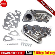 Pair Stainless Exhaust Header Kit Manifold For Toyota TUNDRA SEQUOIA 4.7L V8 4WD picture
