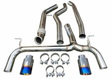 Dual Exhaust Kit Angle Cut Burnt Tips FOR F30 F32 F36 N55 335i 435i xDrive Turbo picture