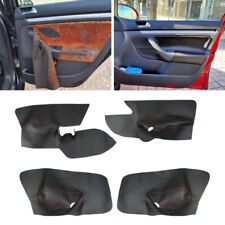 4x Interior Door Panel Microfiber Leather Trim For VW Golf 5 Jetta 05-10 4 doors picture