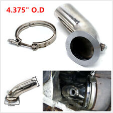 3'' Stainless Downpipe Elbow 90° Holset Turbo HY HX w/ V-band Flange Clamp Kit picture