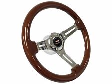 Chevy Two-Ten Mahogany Wood Steering Wheel Kit For GM Spline, IDIDIT Column picture