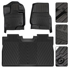 For 2015-2024 Ford F-150/F-150 Lightning Super Crew Cab TPE Floor Mats Protector picture