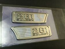 S281 EMBLEMS OF SALEEN 281 EMBLEM NEW NEVER INSTALLED CHROME WHITE -1PAIR picture