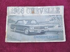 1966 Chevy Chevelle OWNER'S GUIDE - 66 Chevrolet Owners Manual Manuel picture