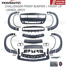 For 08-14 Dodge Challenger Hellcat Style Front Bumper Cover + Demon Wide Fender picture