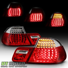 2004-2006 BMW E46 325Ci 330Ci M3 2Dr Coupe Red Clear LED Tail Lights Brake Lamps picture