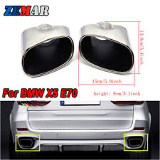 Car Exhaust Tips For BMW X5 E70 2008-2013 Stainless Steel Rear Muffler Tail Pipe picture