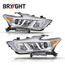 For 2016-2018 Nissan Maxima S|SL|SV Chrome LED DRL Projector Headlights Lamp L+R picture
