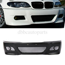 M3 Style Front Bumper +Dual Hole Covers Fit BMW E46 4dr 2dr 3-Series 1999-2005 picture