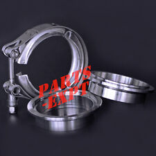 Exhaust Downpipe 2.5inch V-band Clamp Stainless Steel Flange Kit Male-Female  picture