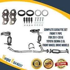 Complete Catalytic Set + Front Y Pipe for 2011-2016 Toyota Sienna 3.5L F.W.D. picture
